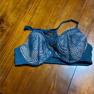 Adore Me Teal Lace Bra